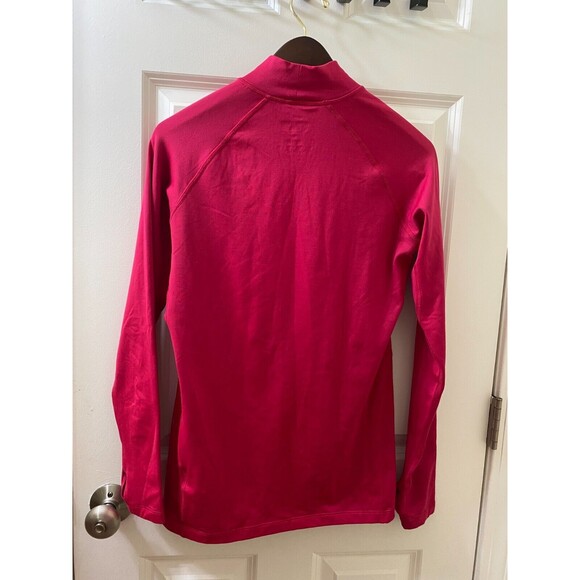 NIKE DRI-FIT Pink Long Sleeve Turtleneck Shirt Top Sz L Fuchsia Thumb Hole - Picture 8 of 10